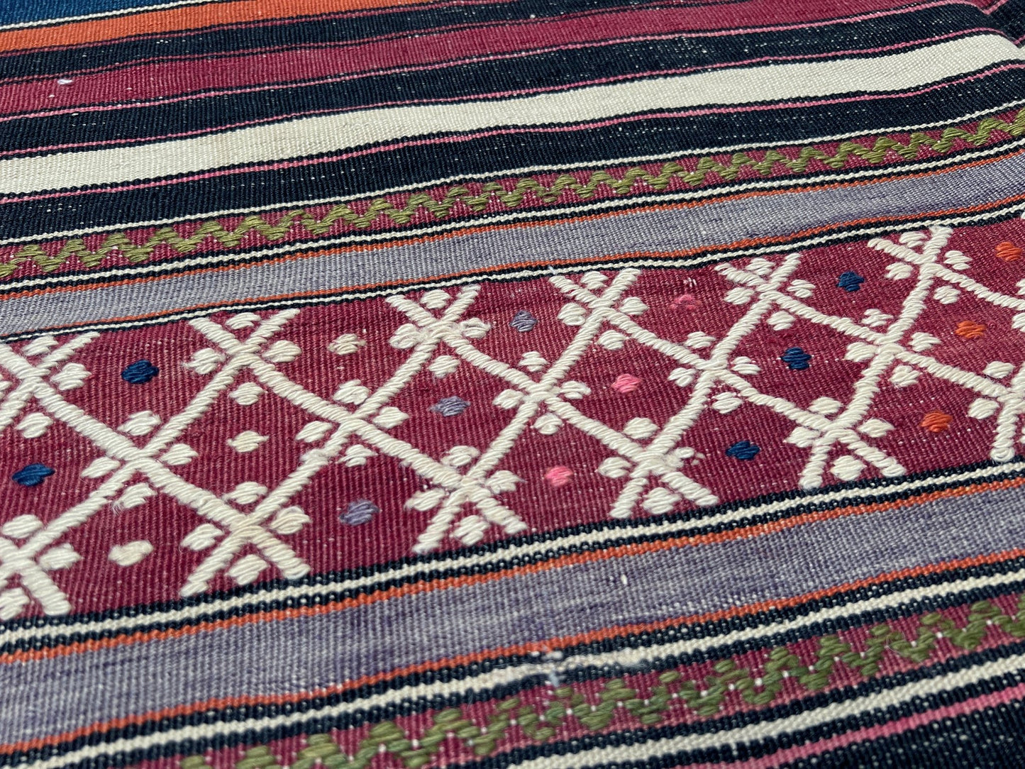 striped vintage turkish kilim rug shop san francisco bay area. Handmade wool flatweave rug for living room kitchen bedroom nursery