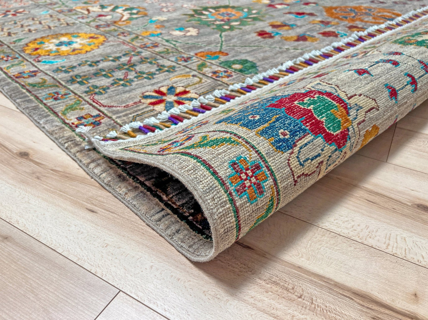 8x10 blossom handmade wool transitional muted floral area rug for living room bedroom dining. Oriental rug shop san francisco bay area. Buy rug online