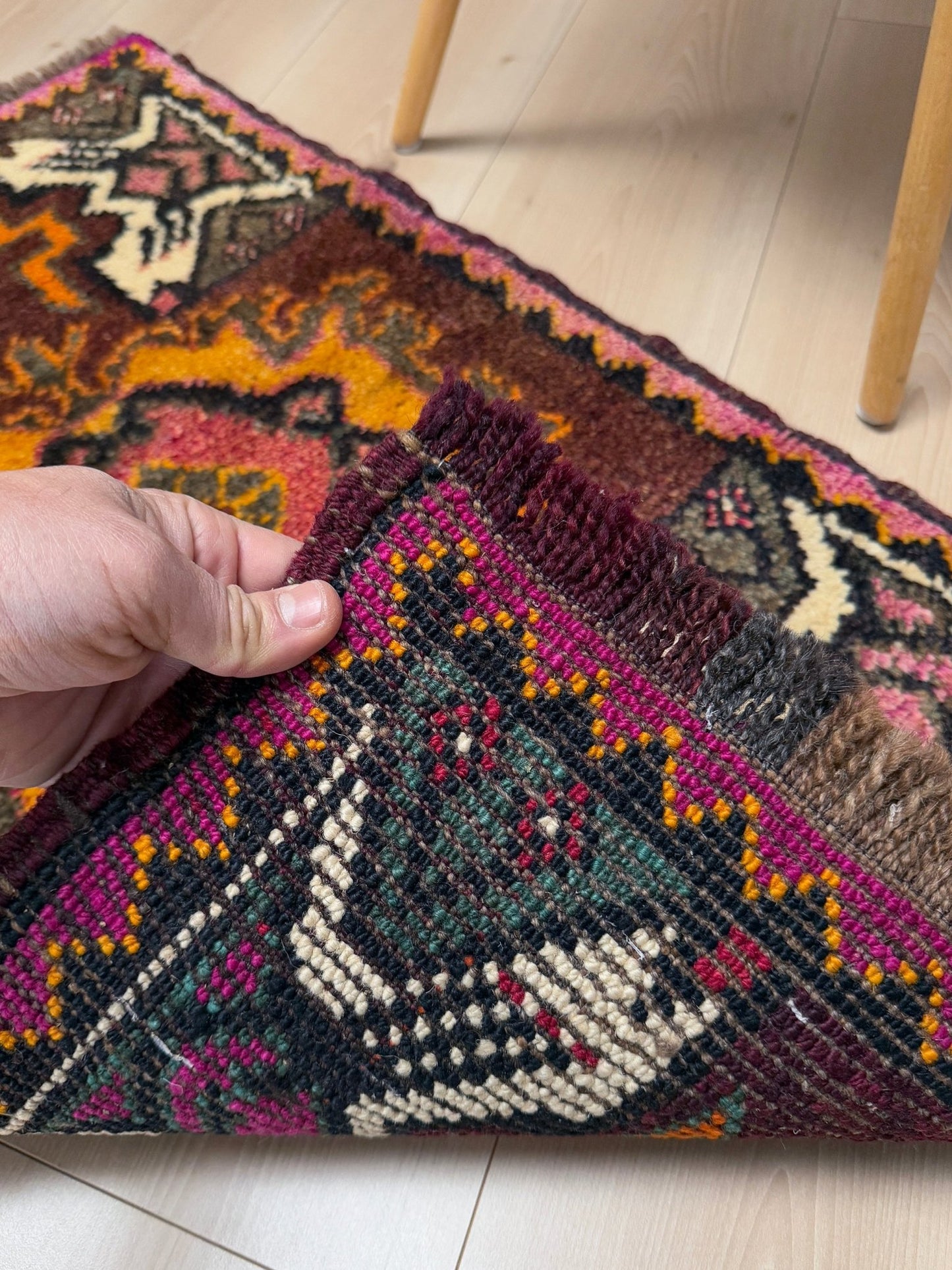 Kirsehir • Handmade Turkish Mini Rug (21"x38")