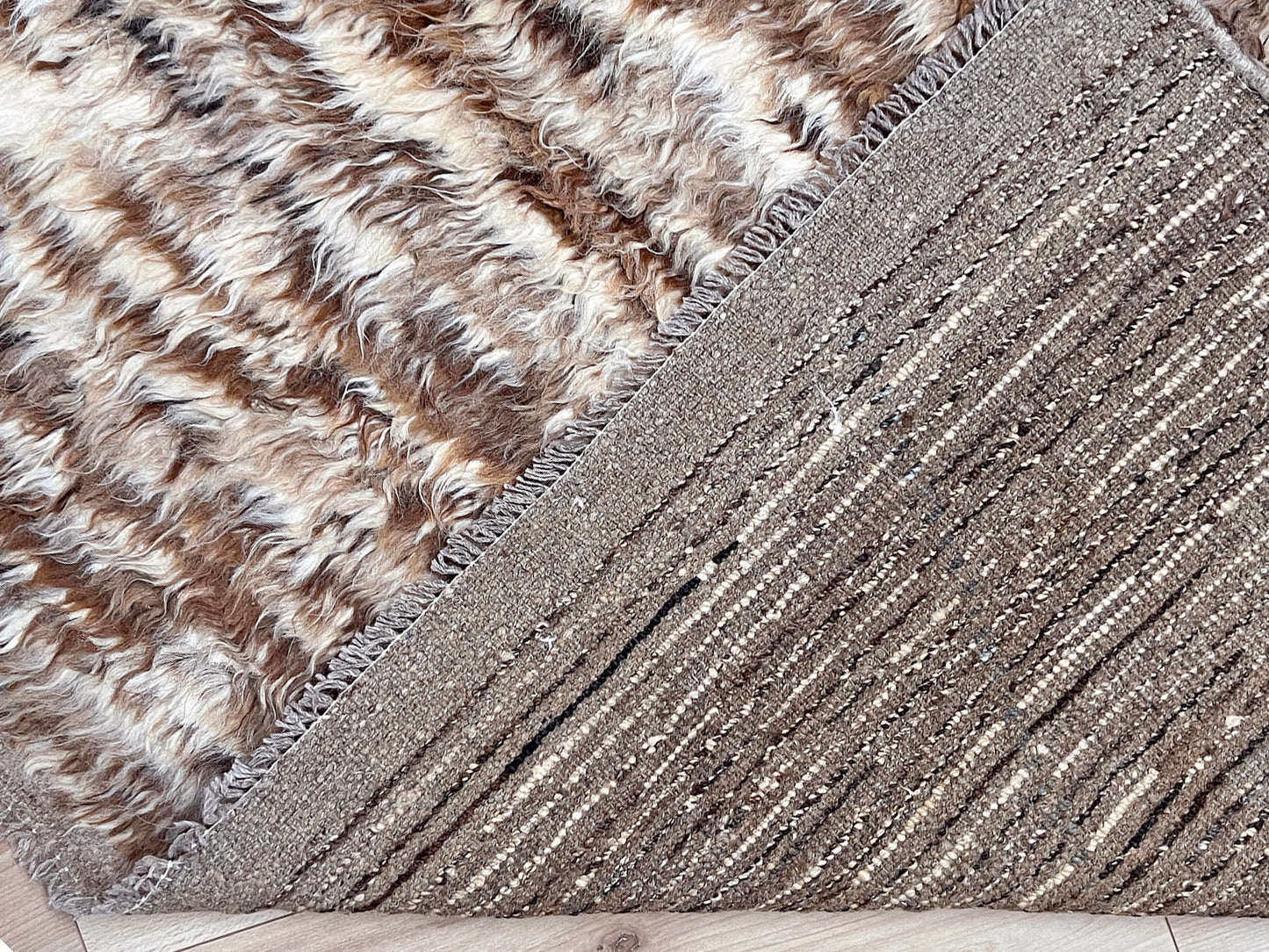 8x10 Large Shag wool rug. Handmade rug shop San francisco bay area.