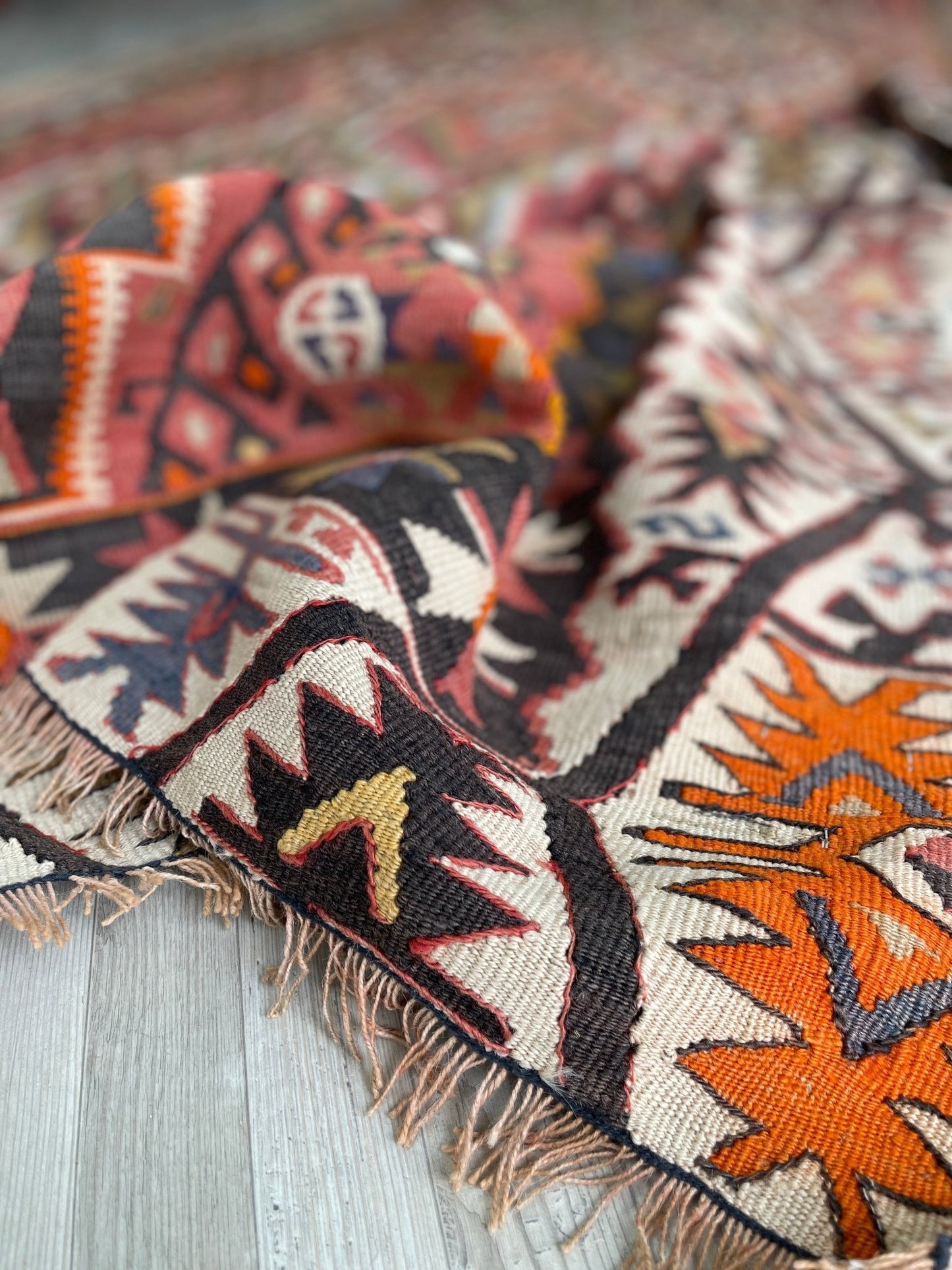 5x13 Kayseri turkish kilim rug shop san francisco bay area. Buy handmade wool vintage rug online