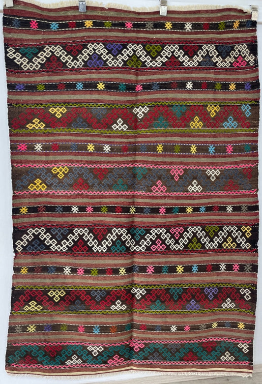Handmade wool turkish kilim rug. Handmade rug shop san francisco Bay area.