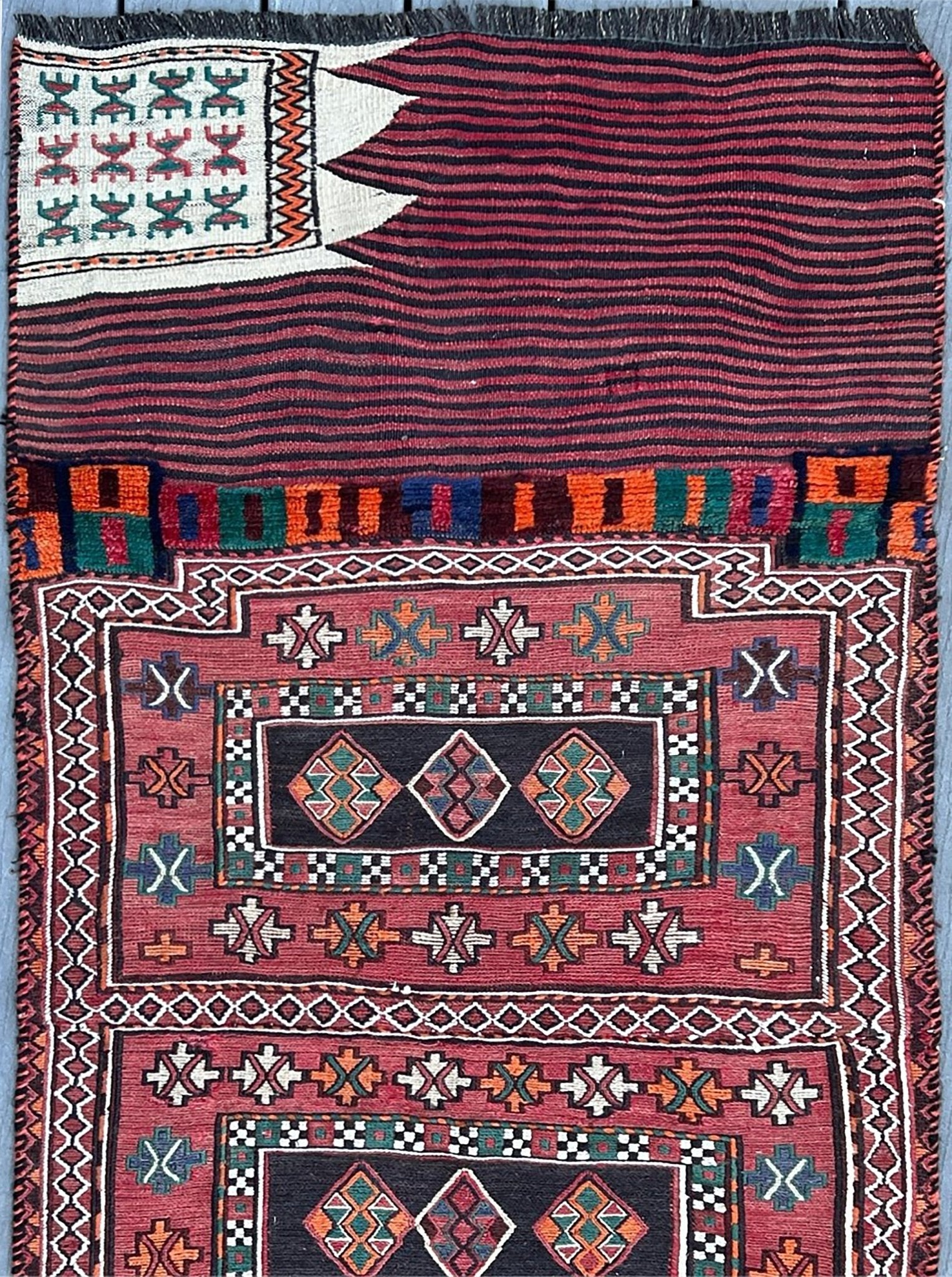 Bakhtiari Saddle Bag • Persian Runner Rug (3'1”x6'7)