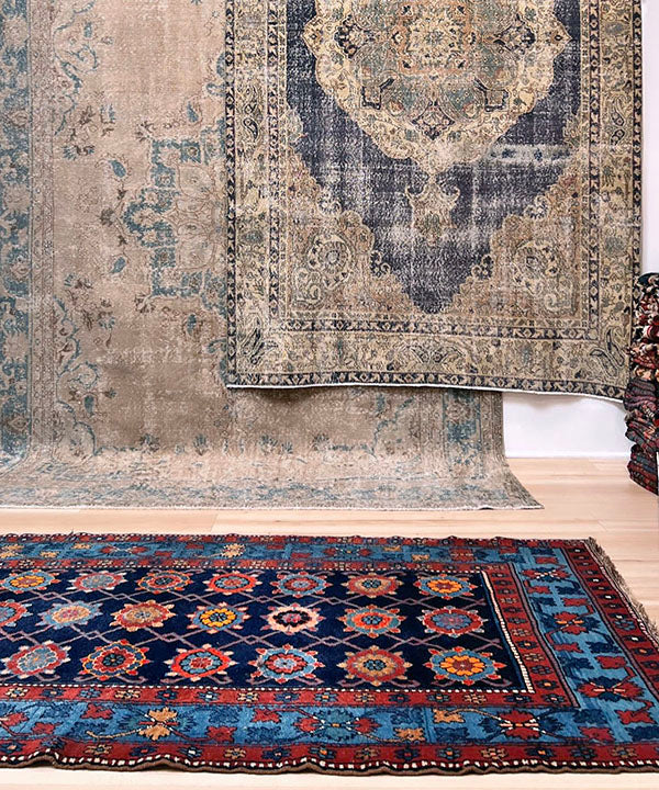 Dengiz Rug 5x8 Kazak Caucasian Vintage Tribal Geometric Kilim Rug Shop SF Bay Area ...
