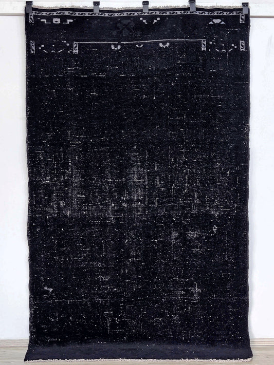 4x7 Black Overdyed Handmade Turkish Rug. Rug shopping San Francisco. Rugs for Living Room, Dining, Kitchen, Bedroom, Office. Turkish rug shopping. Shop local.