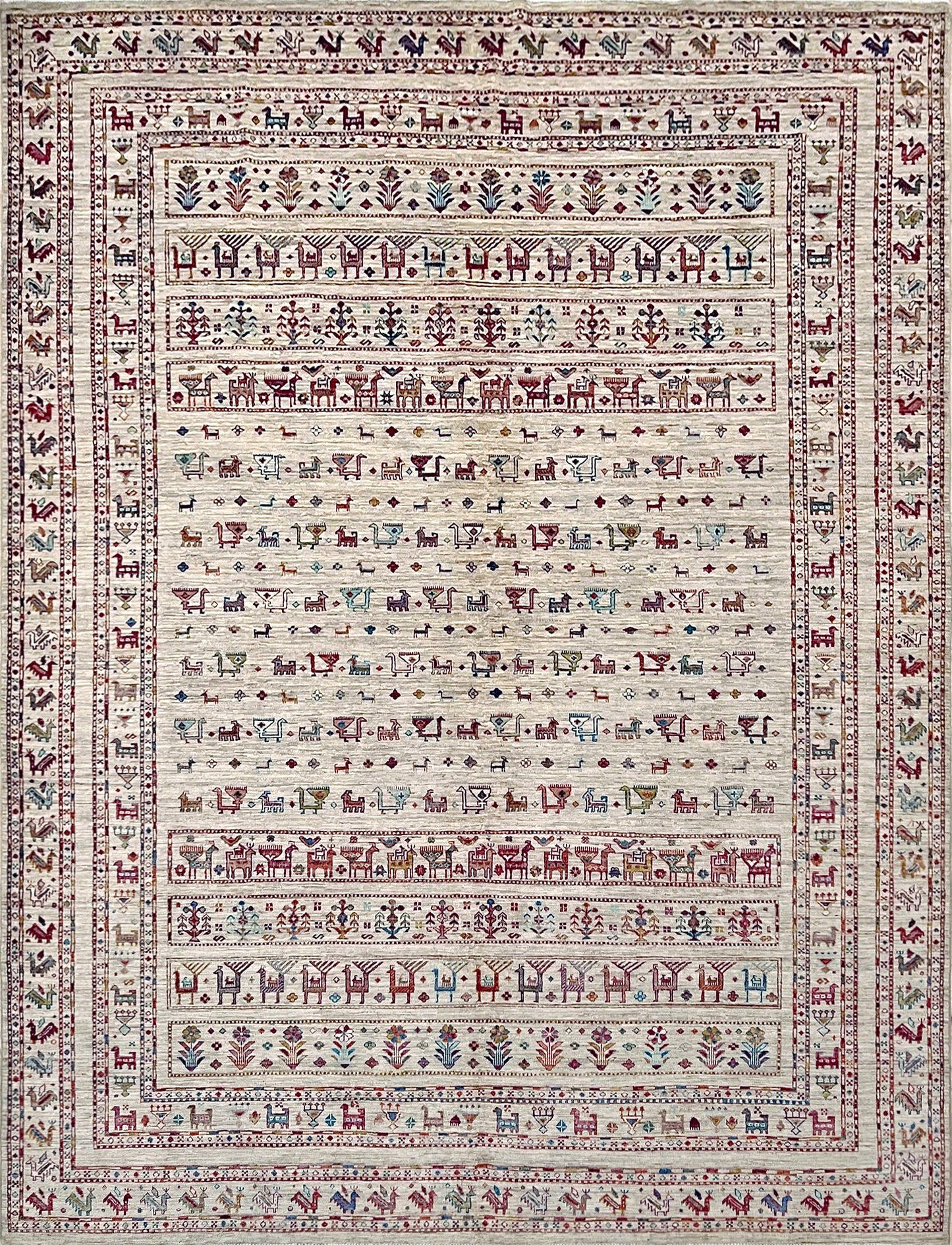 9x12 Khorjin Minimalistic Tribal Handmade Wool Orienta Rug shop San Francisco Bay Area. Buy Handmade Wool Large rug online