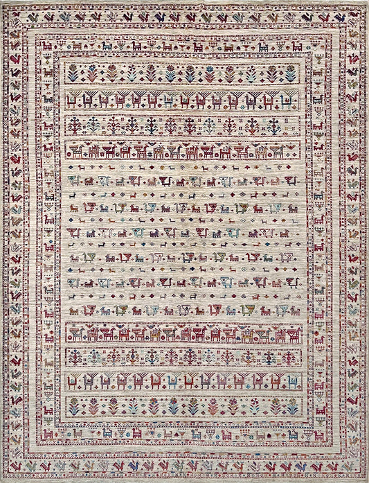 9x12 Khorjin Minimalistic Tribal Handmade Wool Orienta Rug shop San Francisco Bay Area. Buy Handmade Wool Large rug online
