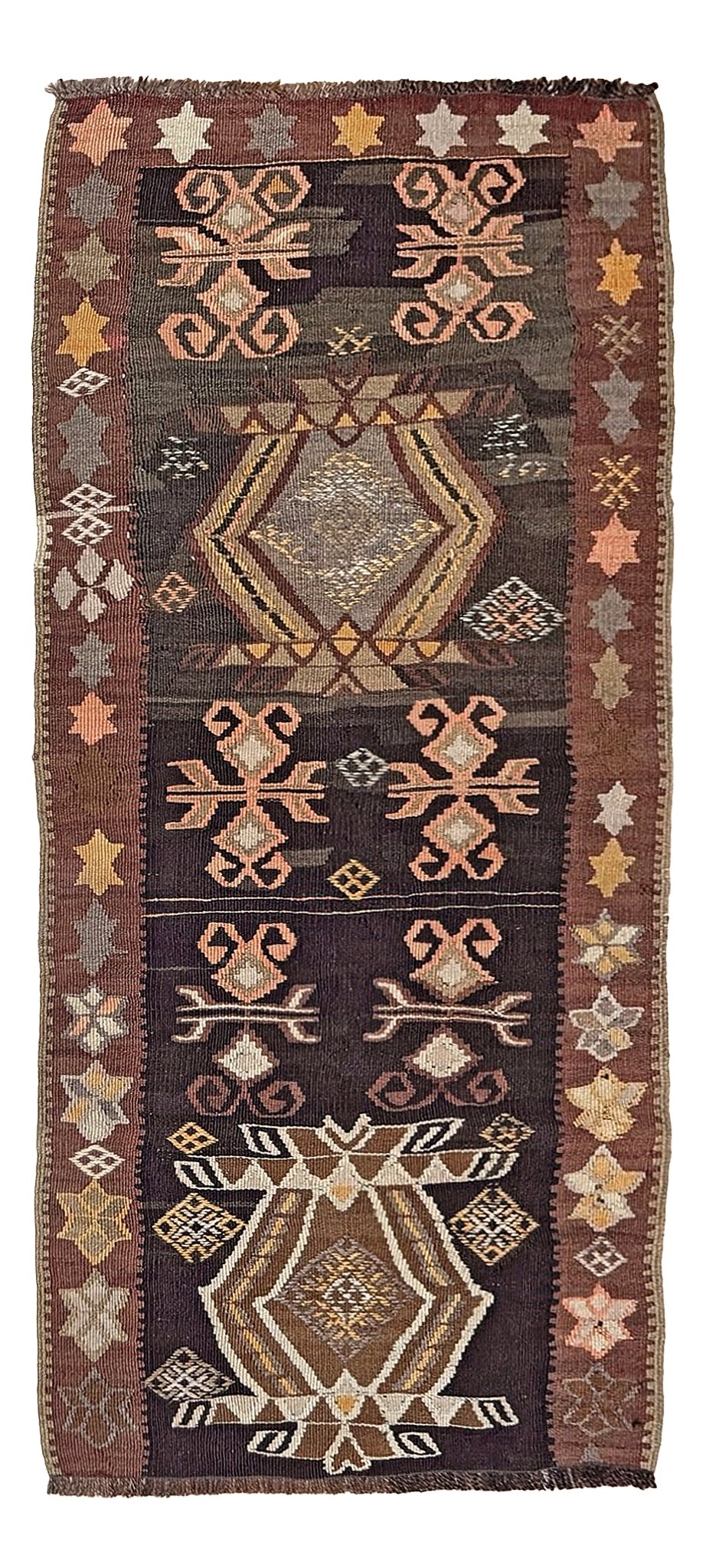 2x5 Handmade vintage turkish kilim wool flatweave runner rug for kitchen bedroom etrey hallway. Buy rug online free shipping