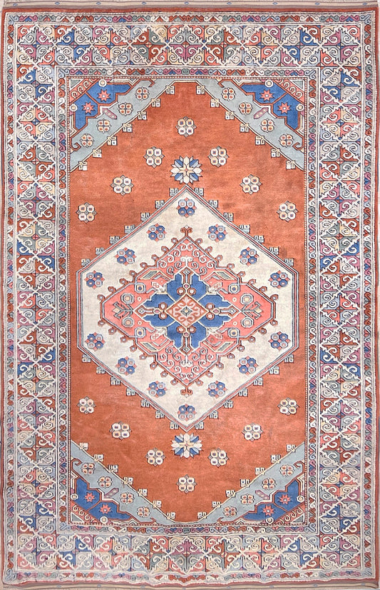 7x9 Vintage vibrant turkish rug for living room bedroom dining office. rug shop San Francisco Bay Area. Buy rug online