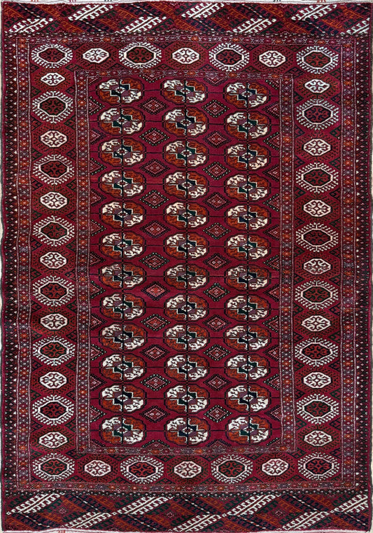 4x6 red purple bukhara handmade vintage turkmen scatter accent rug shop san mateo sf bay area. Rug for living room bedroom nursery study. Best handmade rug shop. Buy rug online free shipping.