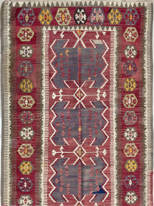 4x13 handmade turkish kilim runner rug for entryway hallway. Wool flatweave semi-antique carpet from best turkish rug shop san francisco bay area. Free shipping.