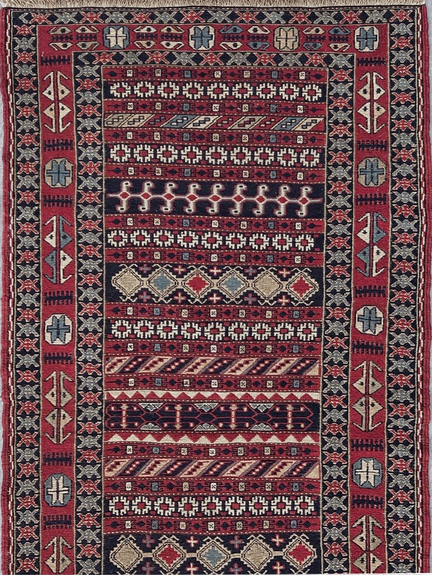2x6 Rahrah persian soumak kilim rug. Oriental rug shop san francisco bay area.