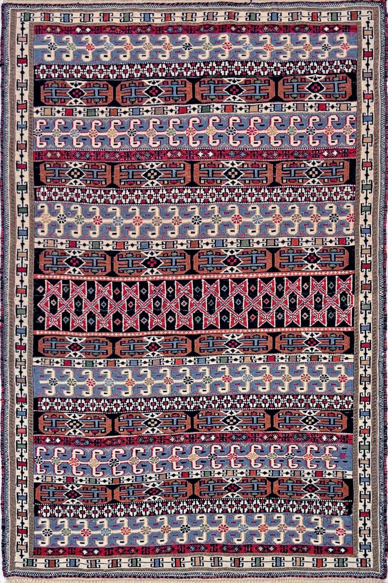 Rahrah Soumak Small Persian Rug. Oriental Rug shop San Francisco Bay Area. Buy handmade rug online free shipping USA Canada