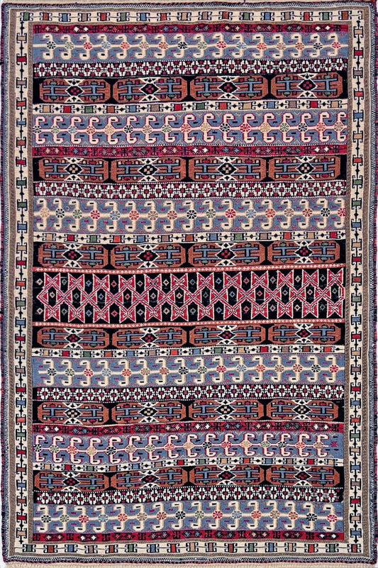 Rahrah Soumak Small Persian Rug. Oriental Rug shop San Francisco Bay Area. Buy handmade rug online free shipping USA Canada