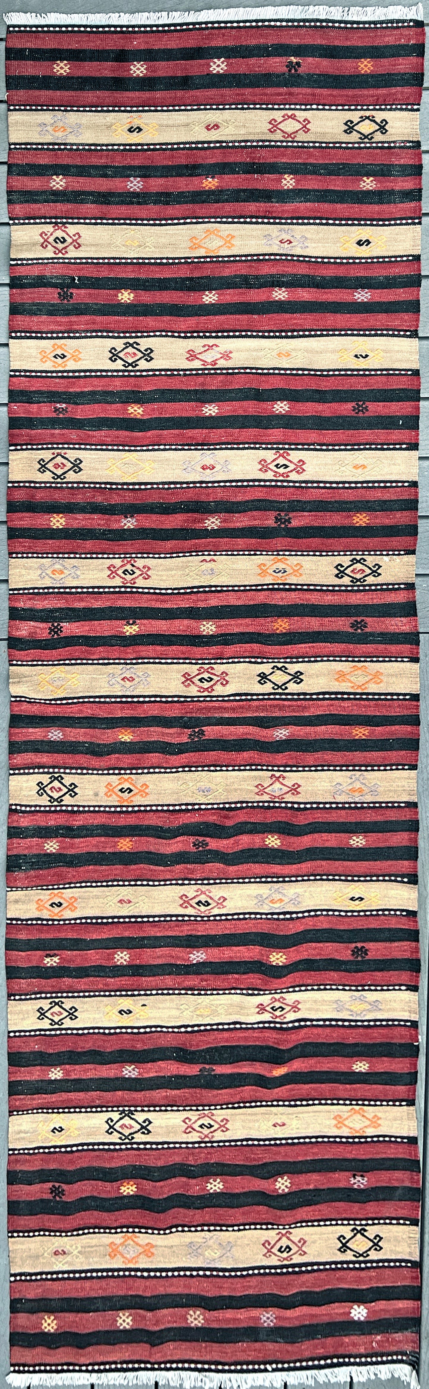 Anatolian Kilim • Vintage Turkish Runner (2'10"x11'3")