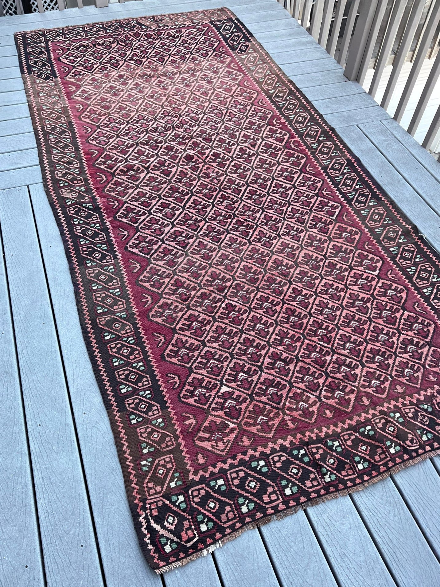 5x11 Antique Armenian Kilim Wide Runner Rug. Vintage Caucasian Rug Shop Berkeley San Francisco Bay Area. Buy rug online California Free shipping US Canada Toronto 