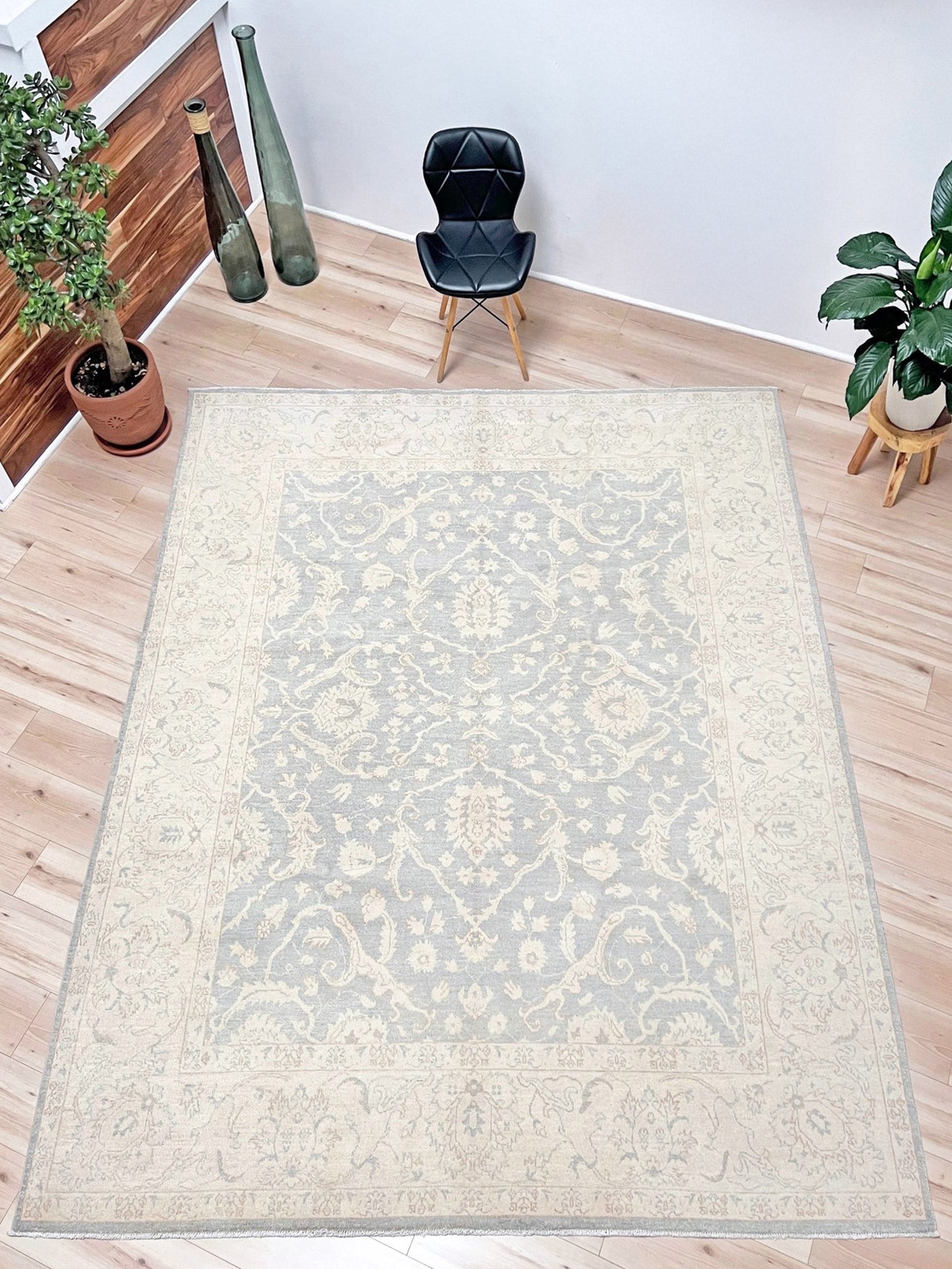 Muted Oushak • Transitional Handmade Area Rug (8'4"x10'1")