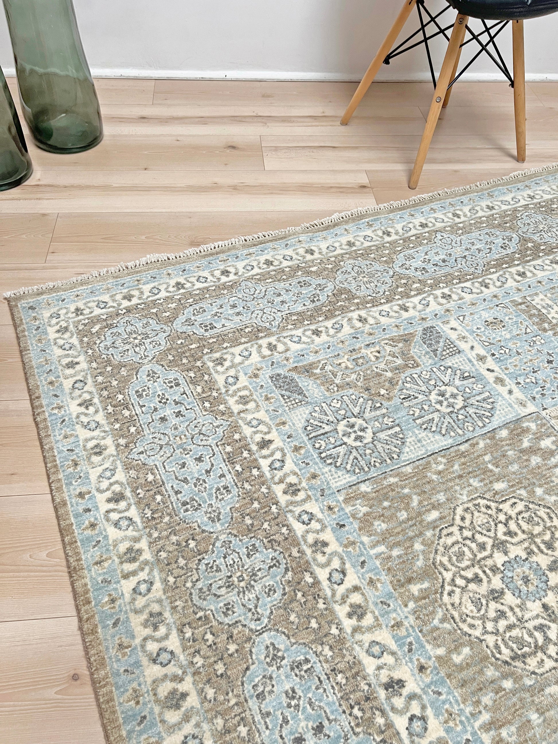 8x10 Blue handmade mamluk rug. Oriental rug shop san francisco bay area. Buy wool carpet online free shipping USA Canada.