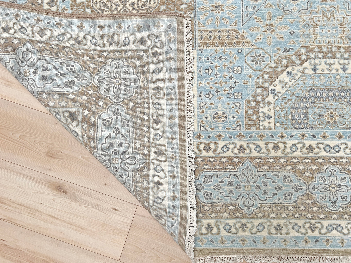 8x10 Blue handmade mamluk rug. Oriental rug shop san francisco bay area. Buy wool carpet online free shipping USA Canada.