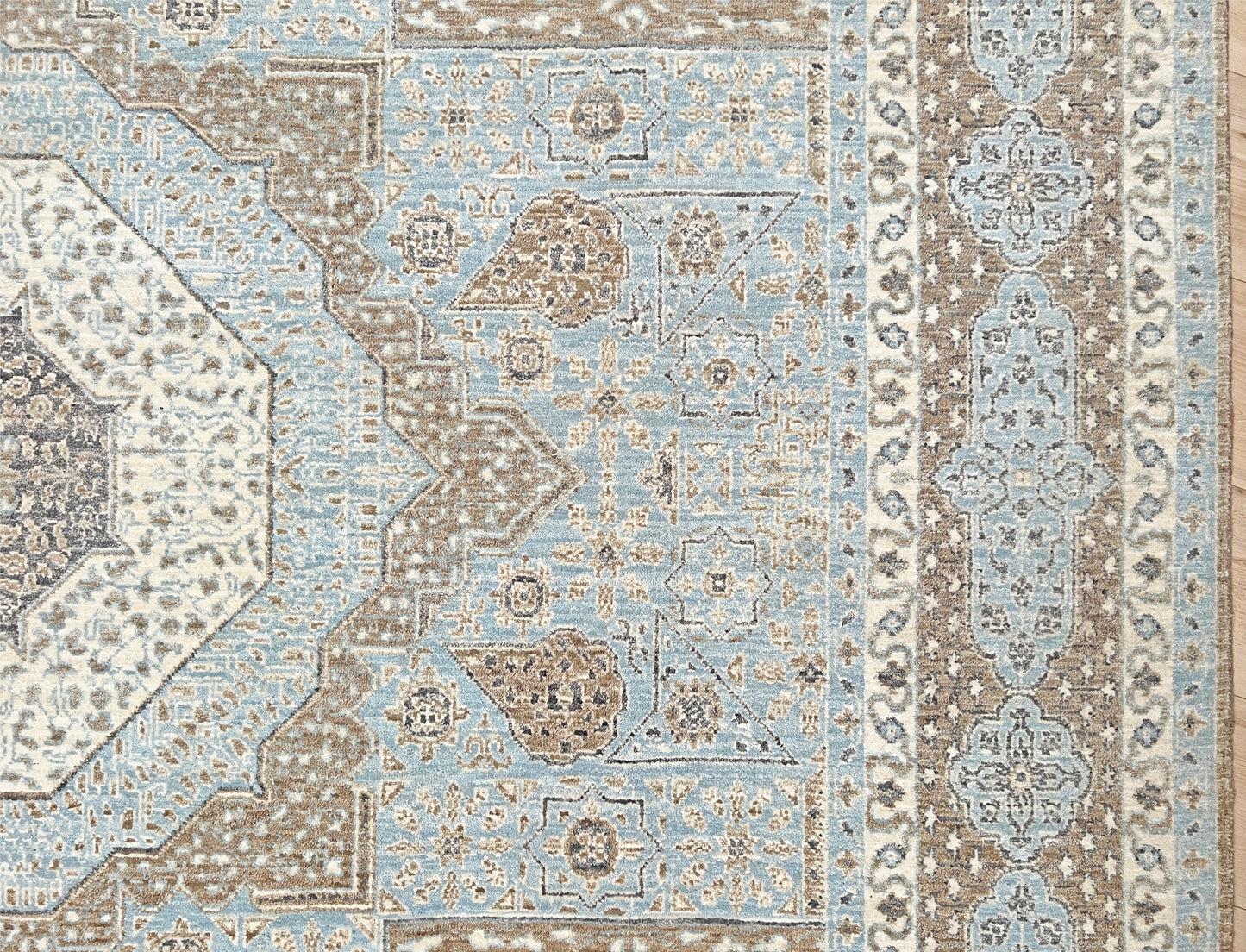 8x10 Blue handmade mamluk rug. Oriental rug shop san francisco bay area. Buy wool carpet online free shipping USA Canada.