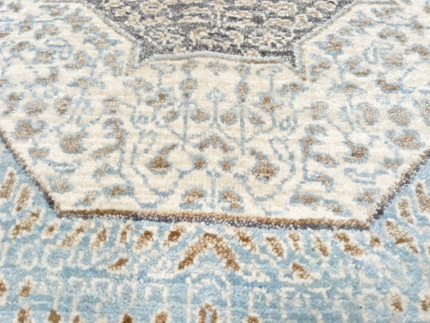 8x10 Blue handmade mamluk rug. Oriental rug shop san francisco bay area. Buy wool carpet online free shipping USA Canada.