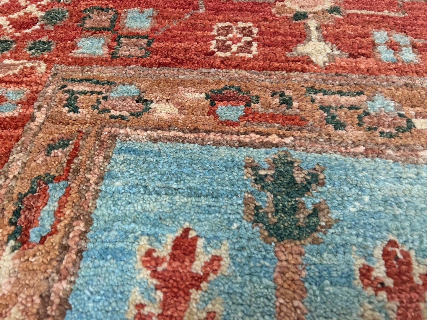 Oushak Tree Indian Handmade Rug. Wool Extra large 8x10 rug for living room, bedroom. Oriental Rug store San Francisco Bay area. Buy handmade wool rug online free shipping USA Canada.