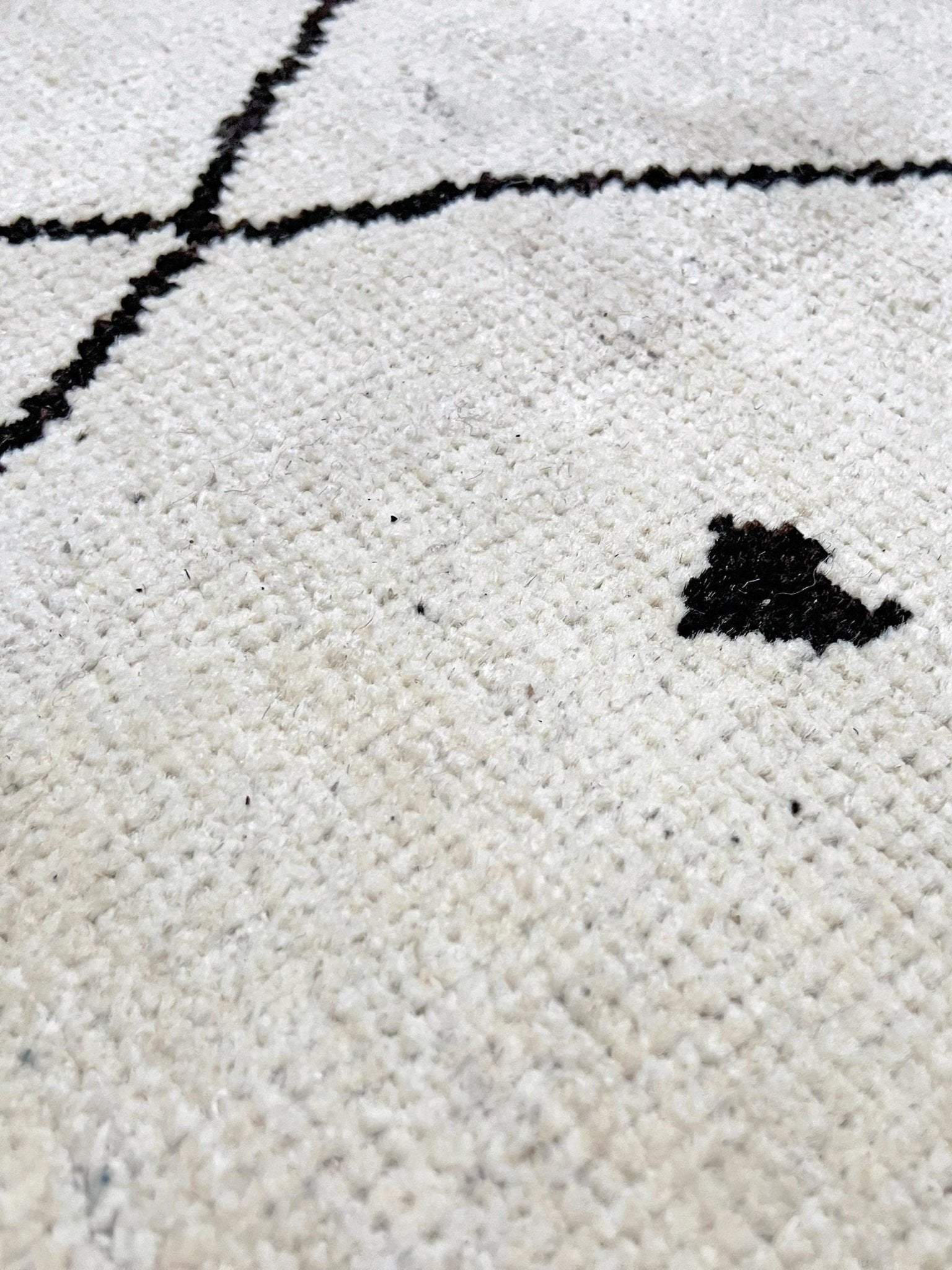 handmade moroccan inspired minimalist rug 8x10 ivory wool rug black diamond lattice modern moroccan style area rug large neutral wool rug indigo rugs san francisco bay area
