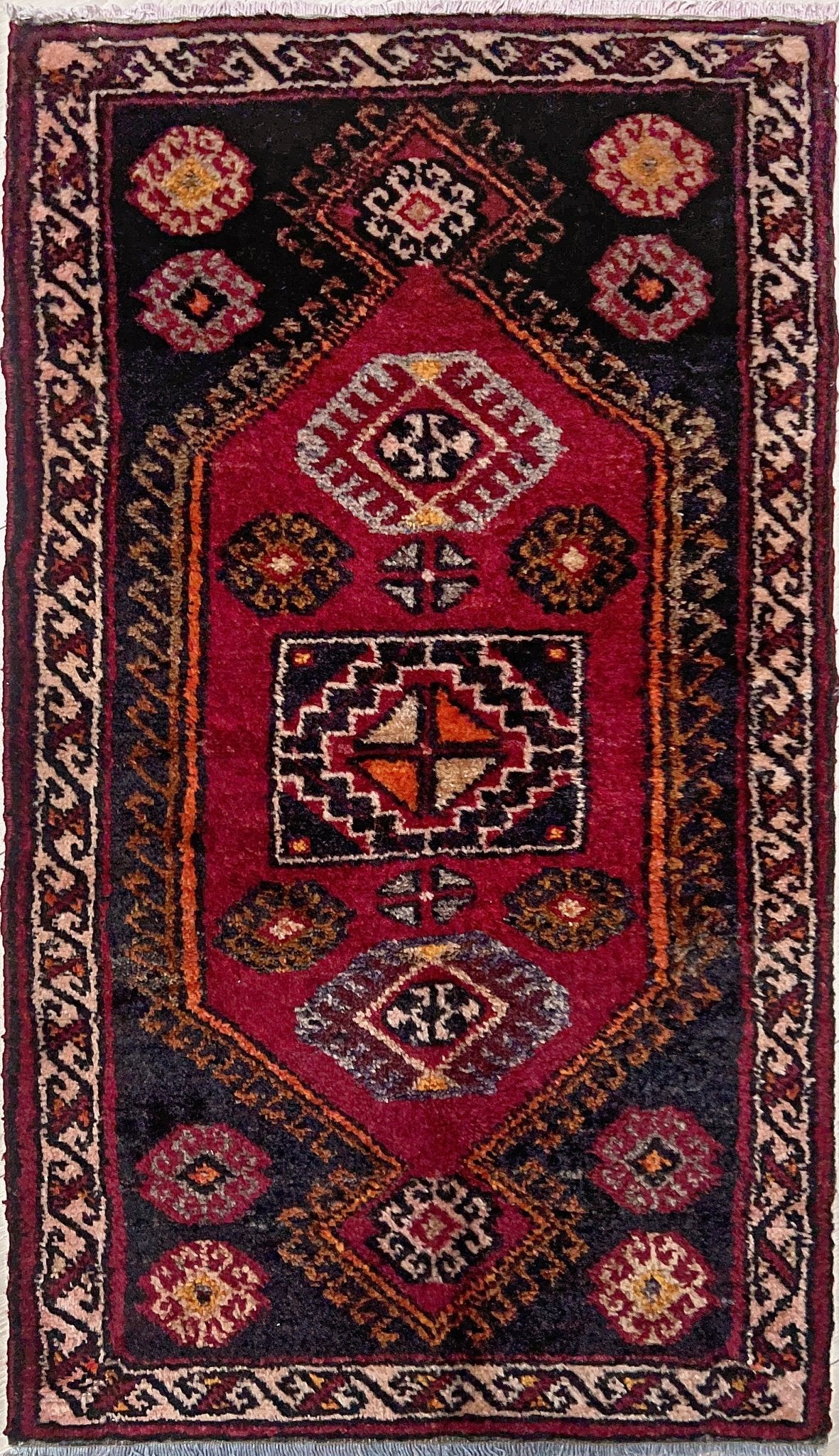 Red Black 2x3 handmade smalll wool rıg for kitchen entry under the desk bathroom bedroom Turkish mini rug free shipping