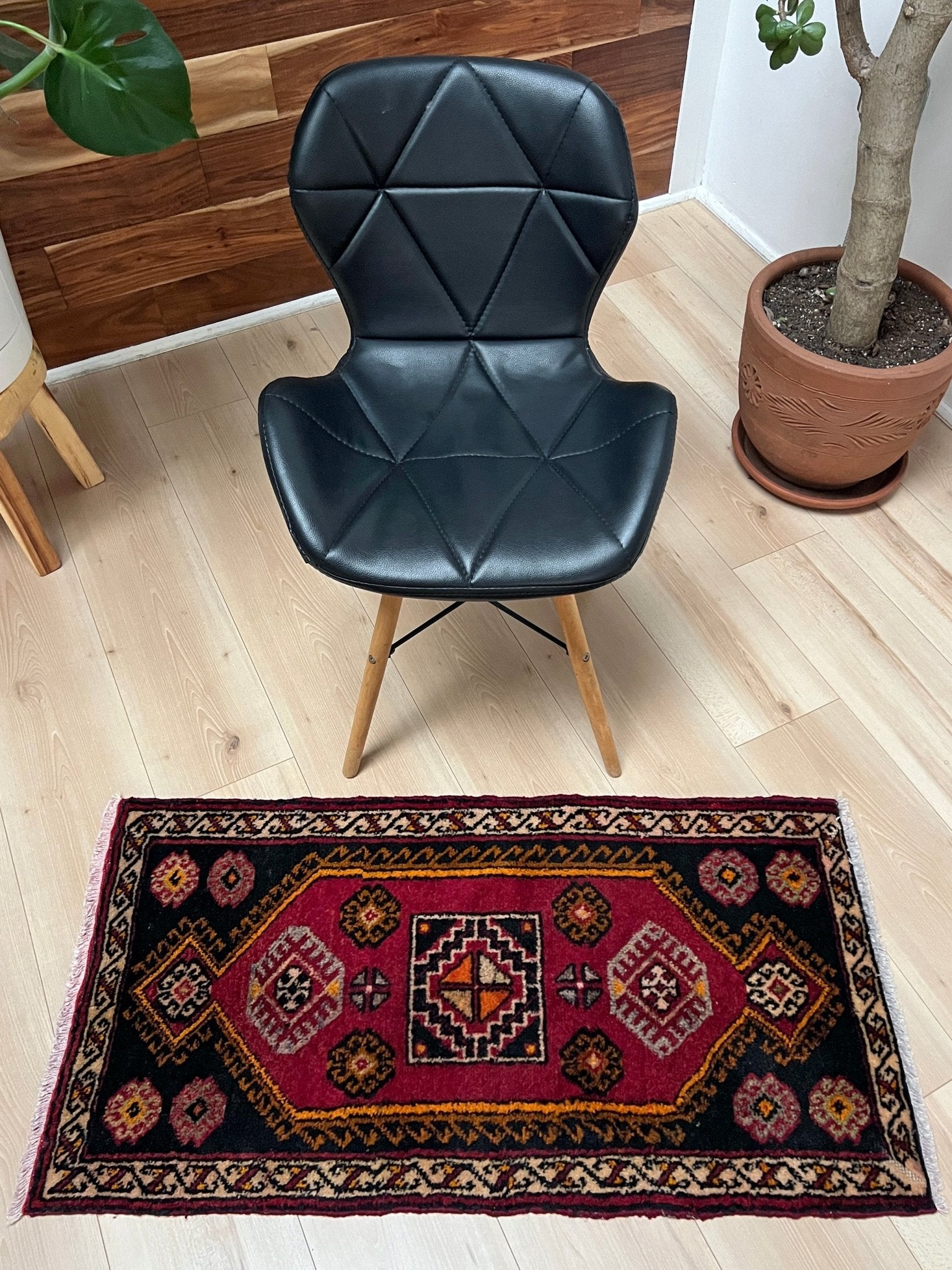 HANDMADE SMALL WOOL RUG FOR kitchen UNDER THE DESK BATHROOM. 2x3 Turkish mini rug free shipping