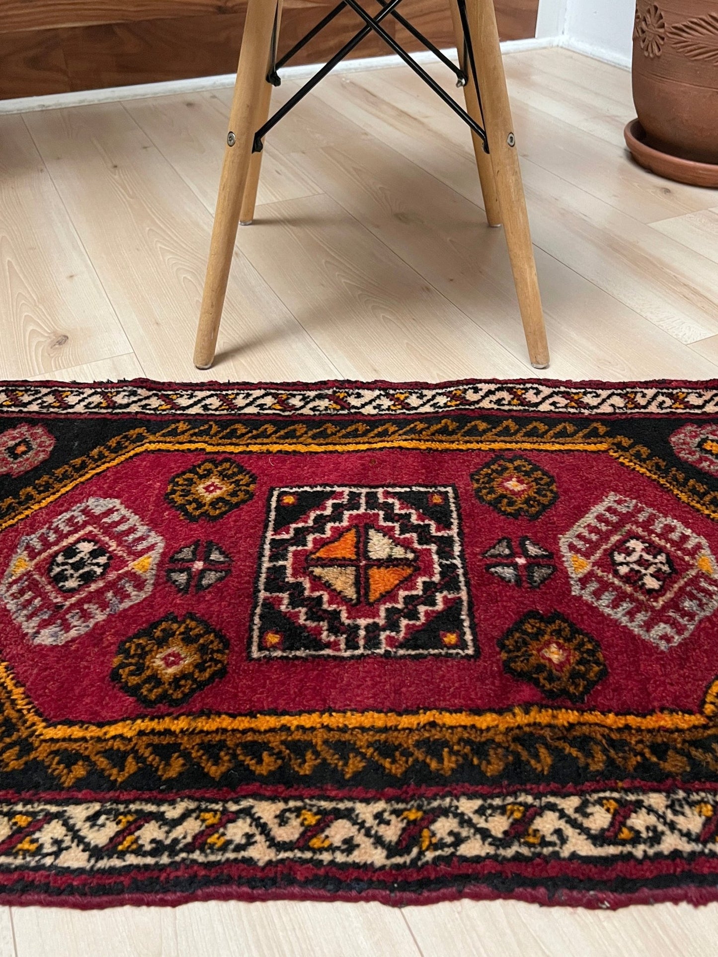 HANDMADE SMALL WOOL RUG FOR kitchen UNDER THE DESK BATHROOM. 2x3 Turkish mini rug free shipping