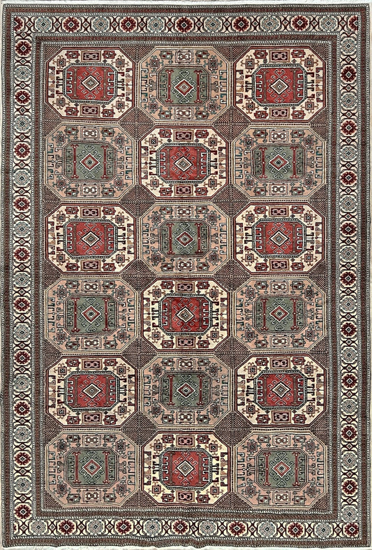 Kayseri geometric panel design turkish rug shop san francisco bay area. Handmade wool rug free shipping affordable