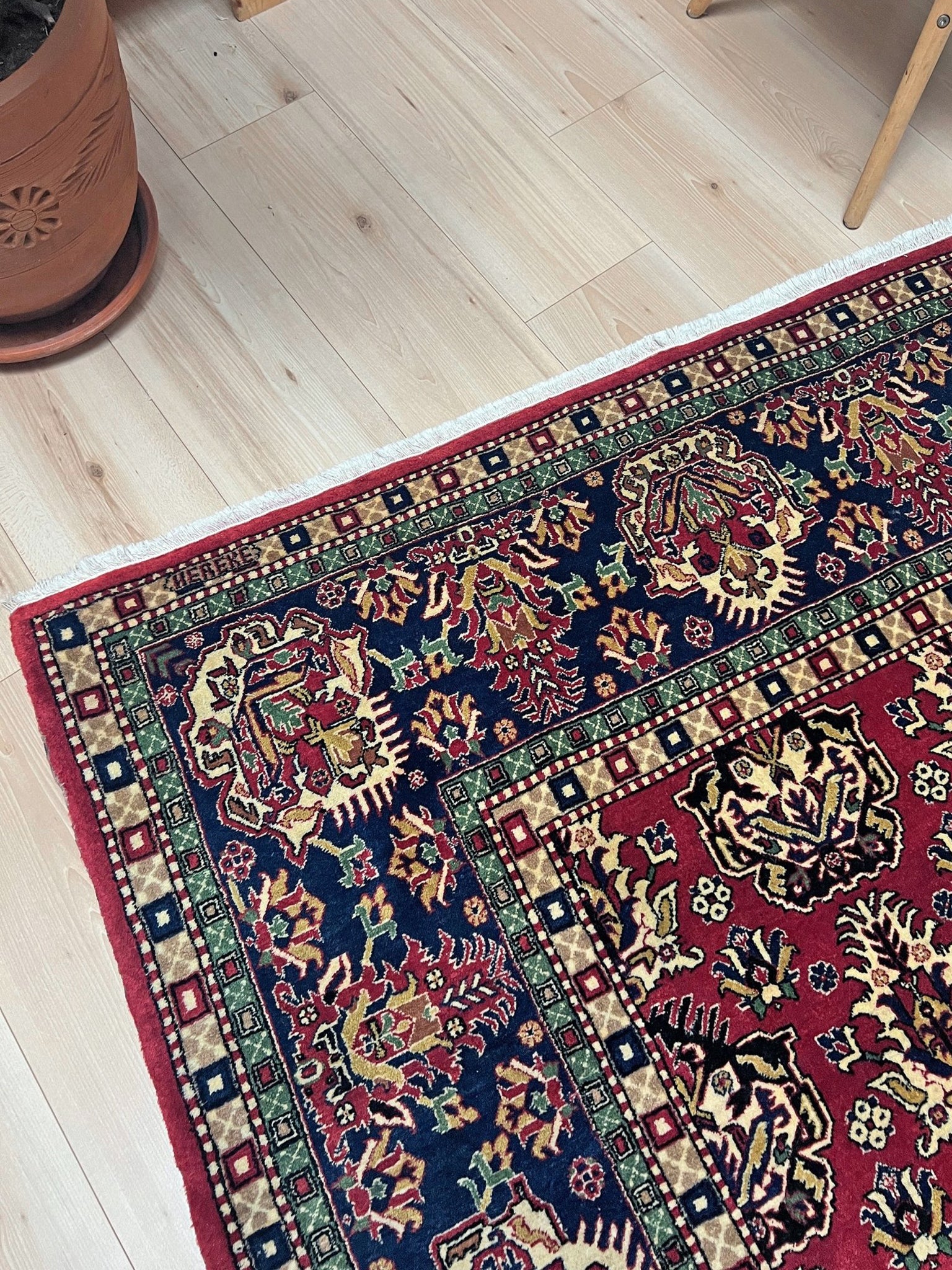 8x11 Hereke vintage Turkish luxury rug with crown-like floral motifs, perfect for living rooms, bedrooms, or dining spaces. This elegant handmade wool-on-cotton carpet is in pristine condition with authentic 'HEREKE' marking. From the best luxury handmade rug shop in the San Francisco Bay Area, offering free shipping. 