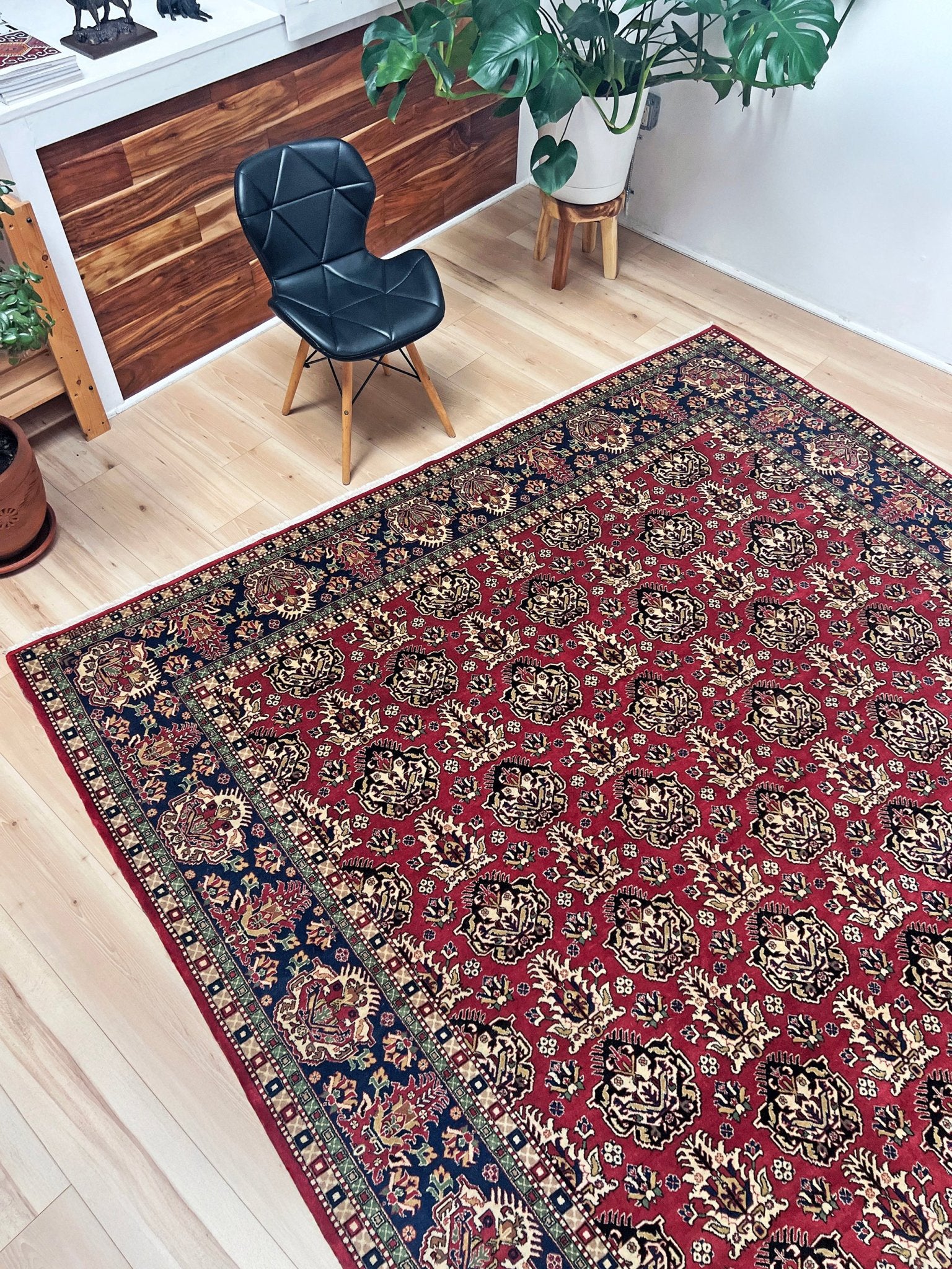 8x11 Hereke vintage Turkish luxury rug with crown-like floral motifs, perfect for living rooms, bedrooms, or dining spaces. This elegant handmade wool-on-cotton carpet is in pristine condition with authentic 'HEREKE' marking. From the best luxury handmade rug shop in the San Francisco Bay Area, offering free shipping. 