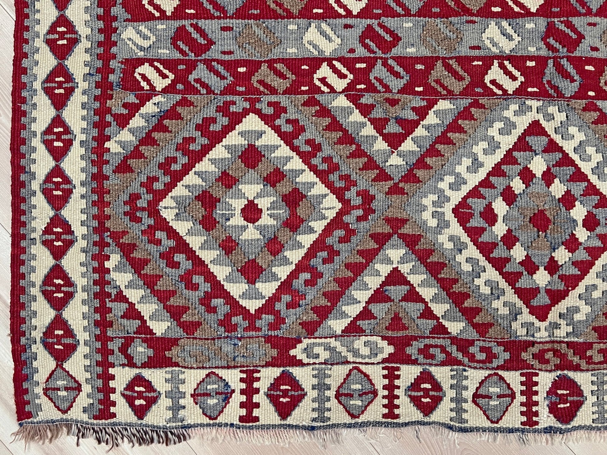 kurdish vintage kilim rug. Tribal wool flatweave rug shop san francisco bay area. 