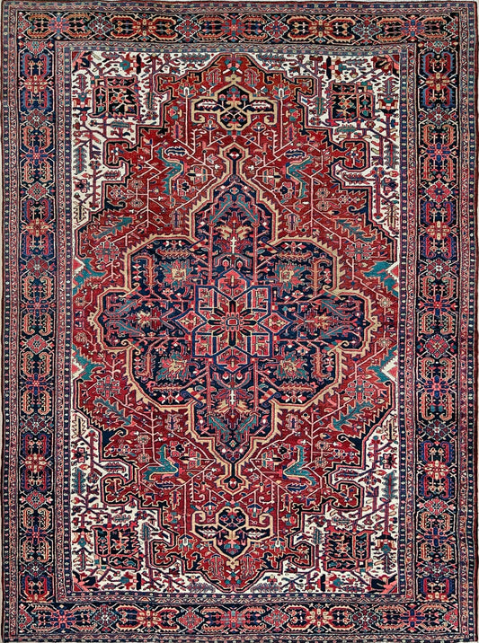 serapi heriz persian handmade area rug. 10x14 vintage rug for living room. Luxury living room rug shop palo alto menlo park. Oriental rug shop san francisco bay area.