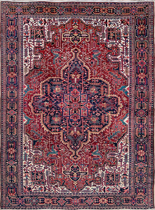 serapi heriz persian handmade area rug. 10x14 vintage rug for living room. Luxury living room rug shop palo alto menlo park. Oriental rug shop san francisco bay area.