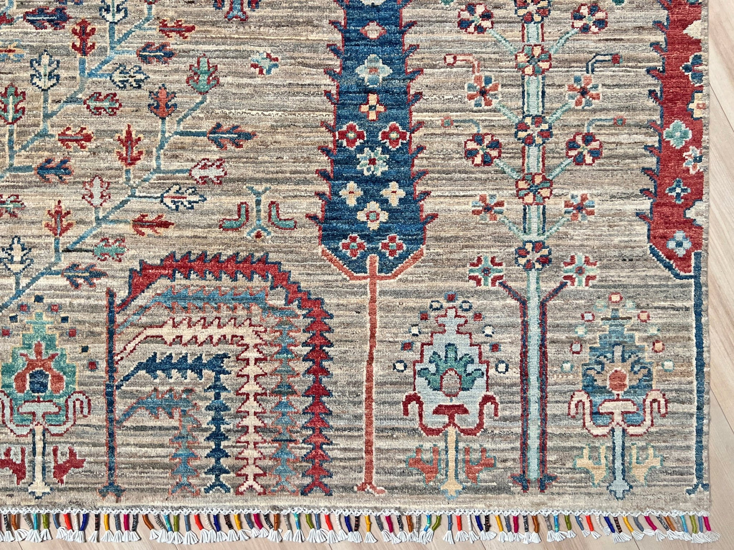 Tree of life contemporary rug. Luxury handmade rug shop palo alto. Oriental rug shop san francisco bay area.