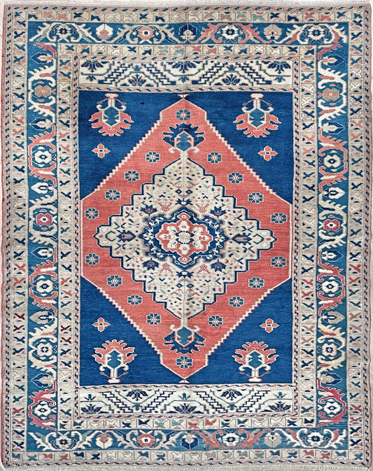 6x8 Taspinar muted turkish  vintage scatter accent rug shop san francisco bay area. Oriental rug shop palo alto. Buy handmade wool rug online.