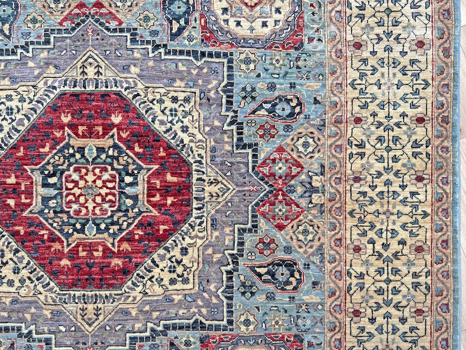 7x9 mamluk handmade area rug. Luxury rug for living room. Exquisite rug shop palo alto. Oriental rug shop san francisco bay area.