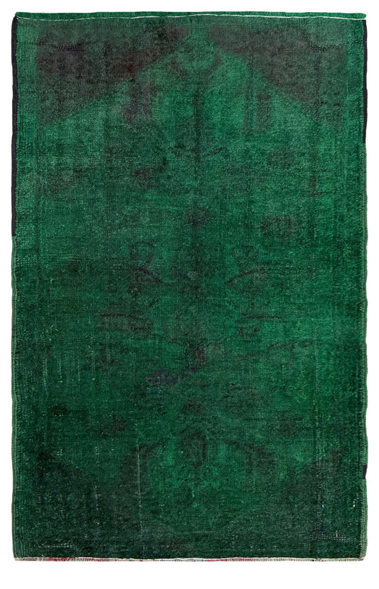Emerald Green Jewel toned 2x3 handmade small wool rug for bathroom bedroom kitchen under the desk. Turkish rug shop san francisco bay area.
