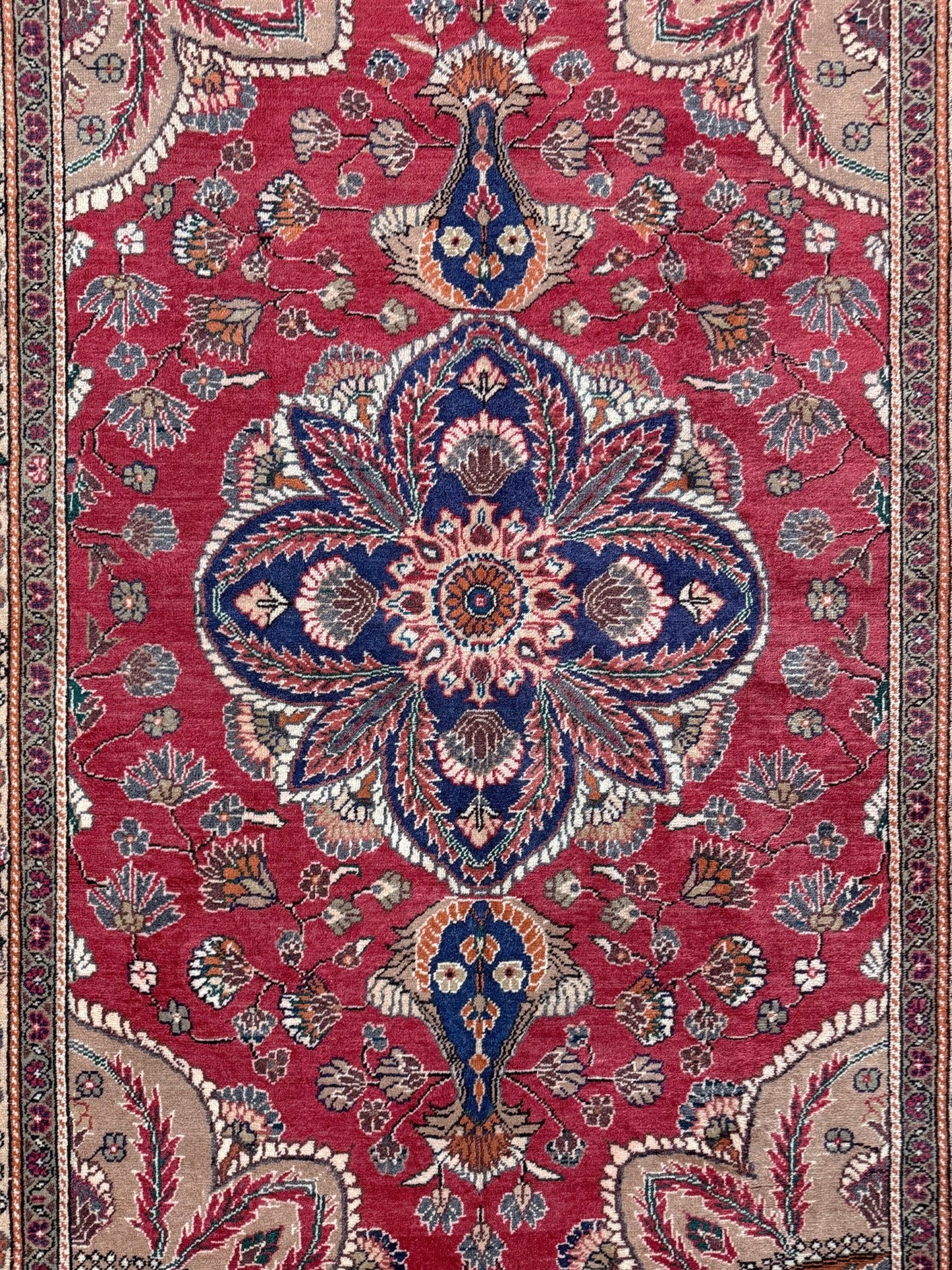 Crimson Red 5x7 Kayseri handmade Turkish wool rug from the best rug shop in the San Francisco Bay Area, Burlingame CA, free shipping available. Perfect for living rooms, bedrooms, dining rooms, studies, or formal sitting areas