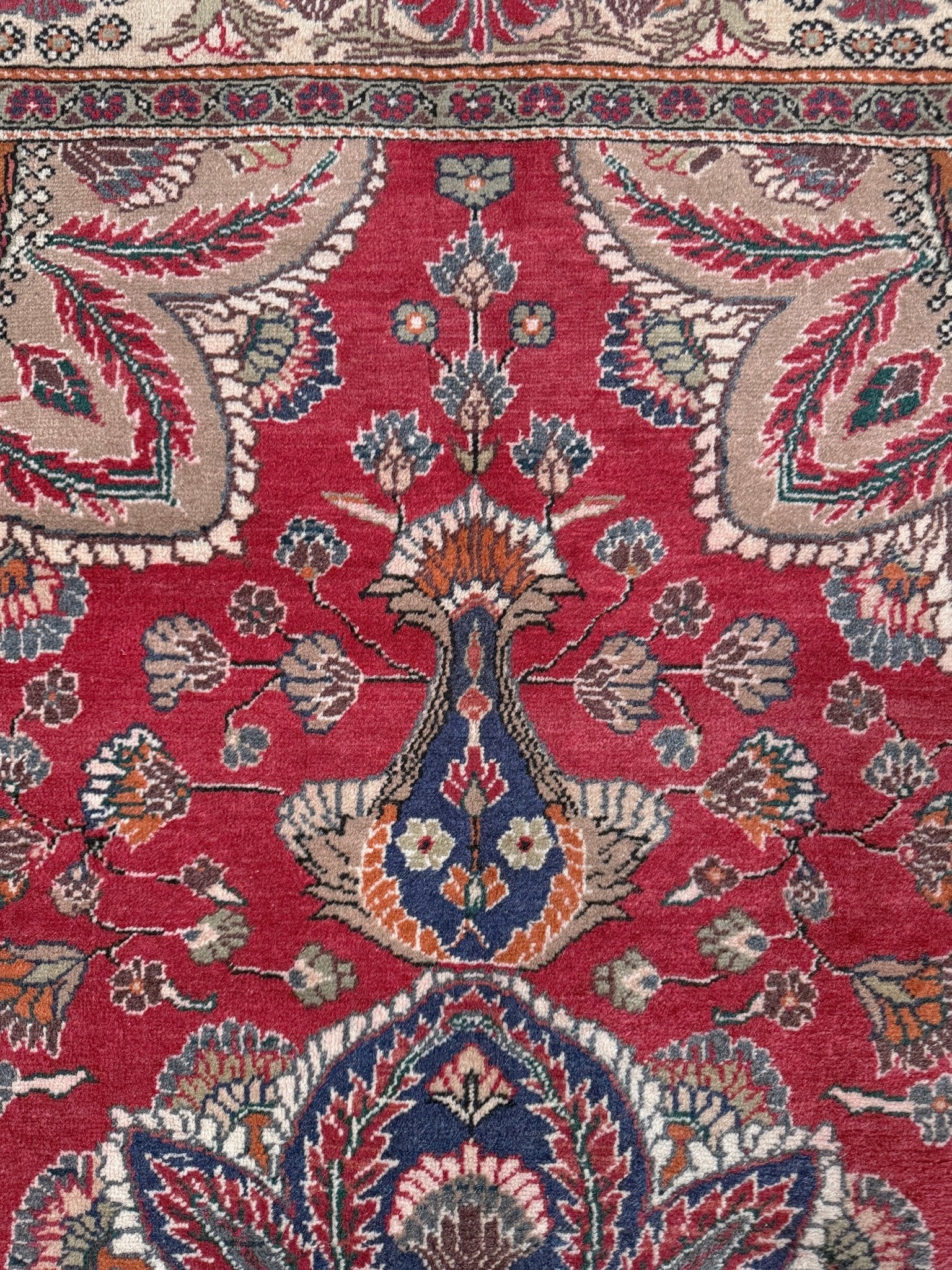 Crimson Red 5x7 Kayseri handmade Turkish wool rug from the best rug shop in the San Francisco Bay Area, Burlingame CA, free shipping available. Perfect for living rooms, bedrooms, dining rooms, studies, or formal sitting areas