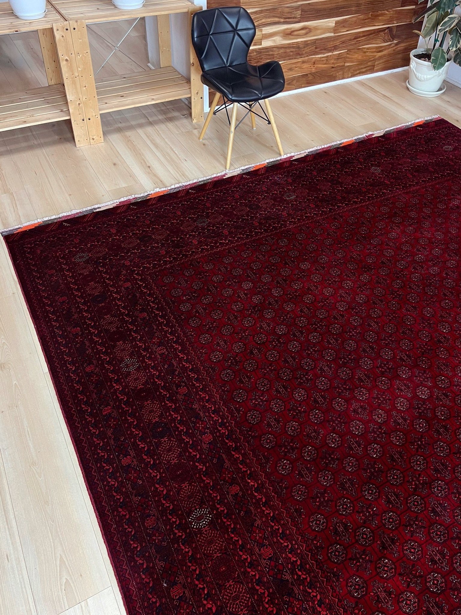 Khoja Roshnai Turkmen Luxury handmade 10x14 large area rug with warm colors, perfect for living room, bedroom, or dining spaces. Available at the best luxury rug shop in the San Francisco Bay Area. Enjoy free shipping on this high-quality, exquisite rug.