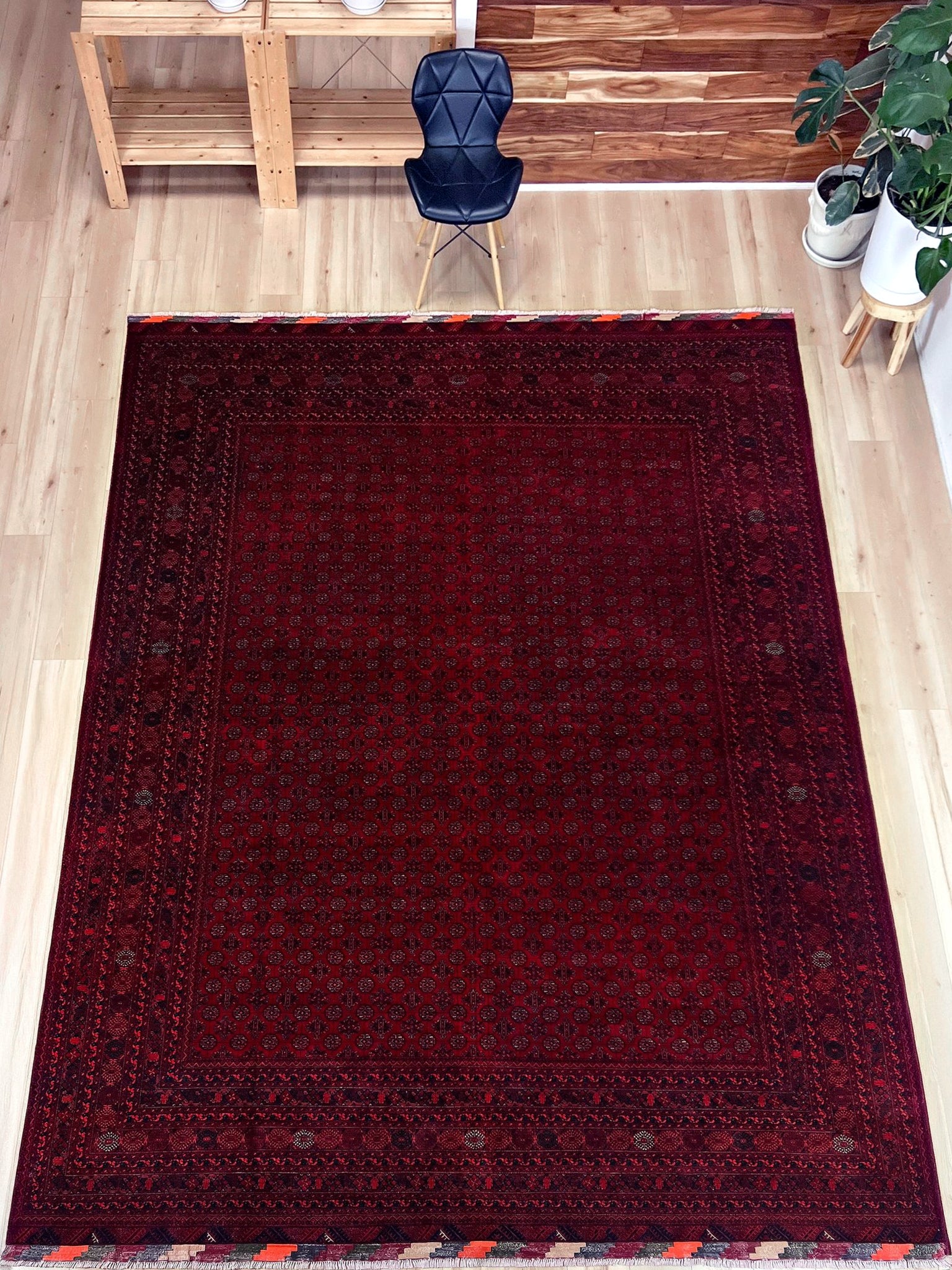 Khoja Roshnai Turkmen Luxury handmade 10x14 large area rug with warm colors, perfect for living room, bedroom, or dining spaces. Available at the best luxury rug shop in the San Francisco Bay Area. Enjoy free shipping on this high-quality, exquisite rug.