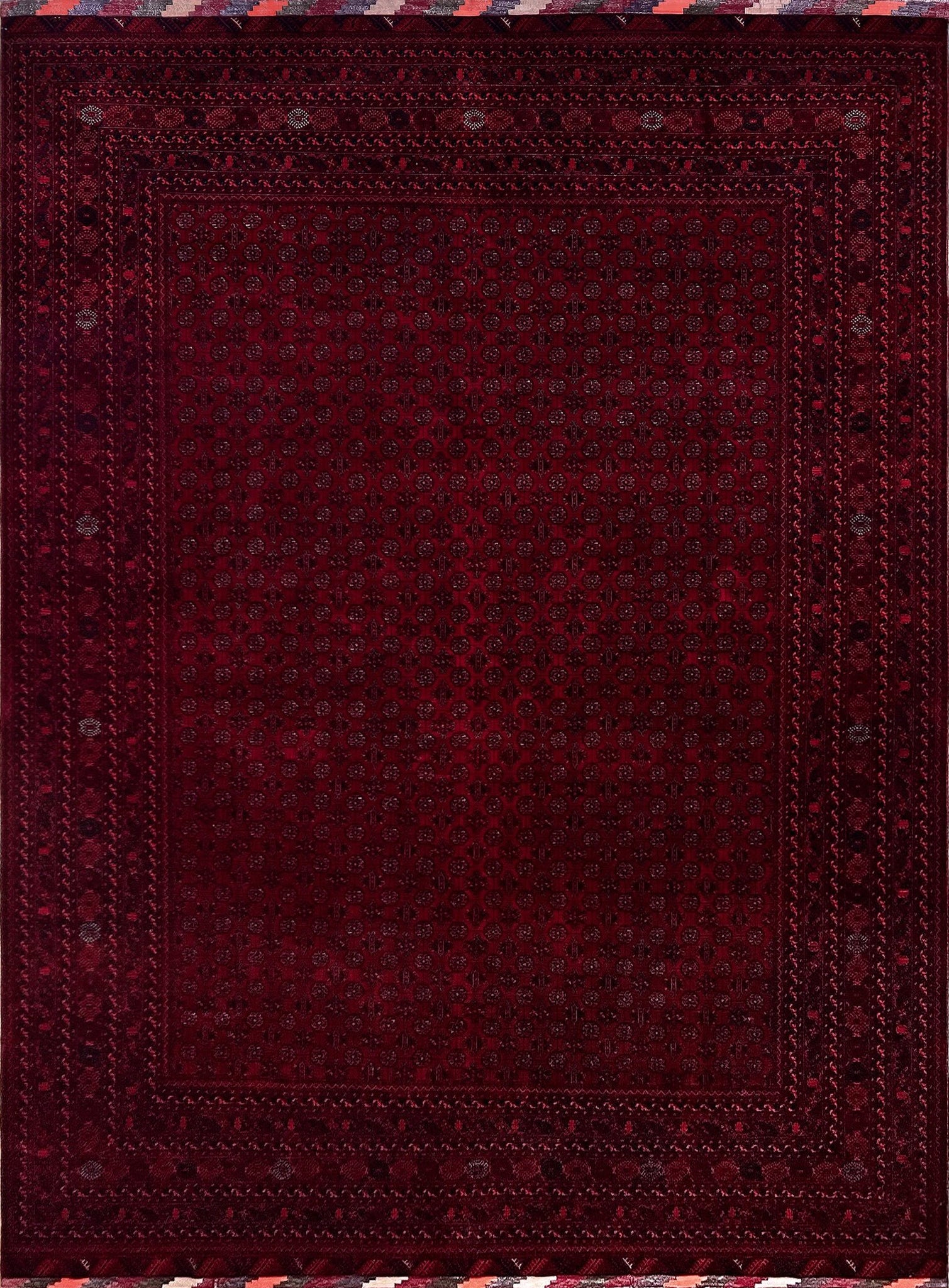 Khoja Roshnai Turkmen Luxury handmade 10x14 large area rug with warm colors, perfect for living room, bedroom, or dining spaces. Available at the best luxury rug shop in the San Francisco Bay Area. Enjoy free shipping on this high-quality, exquisite rug.