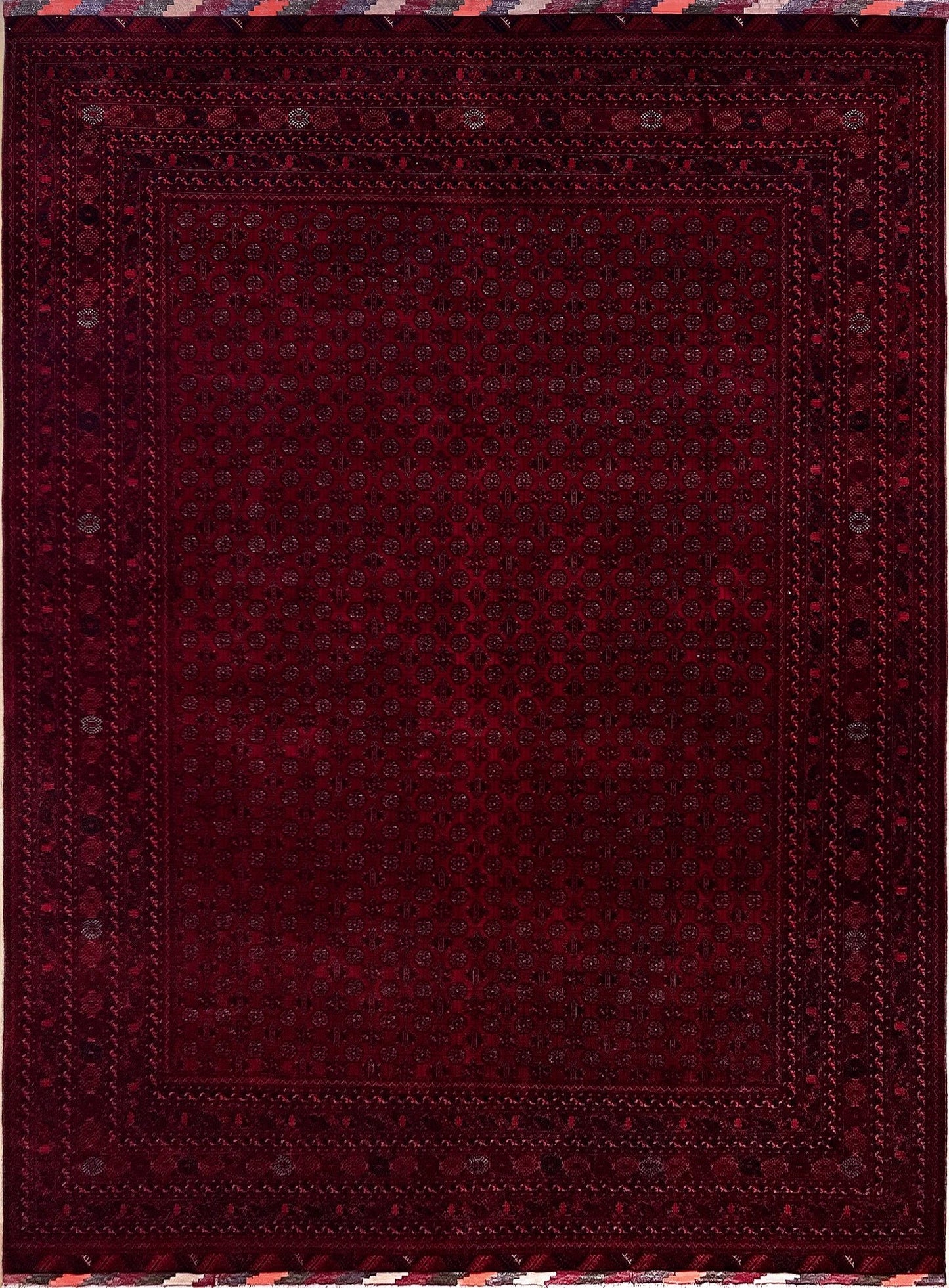 Khoja Roshnai Turkmen Luxury handmade 10x14 large area rug with warm colors, perfect for living room, bedroom, or dining spaces. Available at the best luxury rug shop in the San Francisco Bay Area. Enjoy free shipping on this high-quality, exquisite rug.