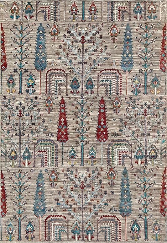 6x9 Tree of Life rug from the best luxury handmade rug shop in the San Francisco Bay Area. This exquisite piece features intricate patterns and vibrant colors, perfect for adding elegance to any space. Enjoy free shipping with your purchase.