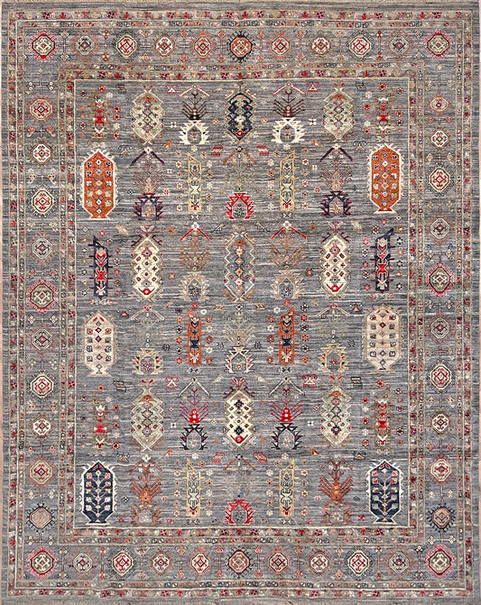Turkmen handmade wool 8x10 area rug for lliving room, bedroom, dining. Oriental rug shop san francisco bay area