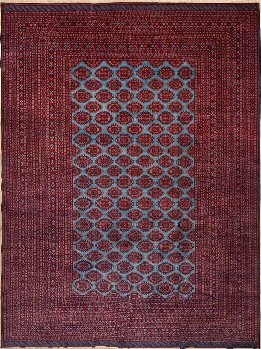 Blue bukhara turkmen rug. Luxury Handmade rug  shop palo alto. Oriental rug shop san francisco bay area.