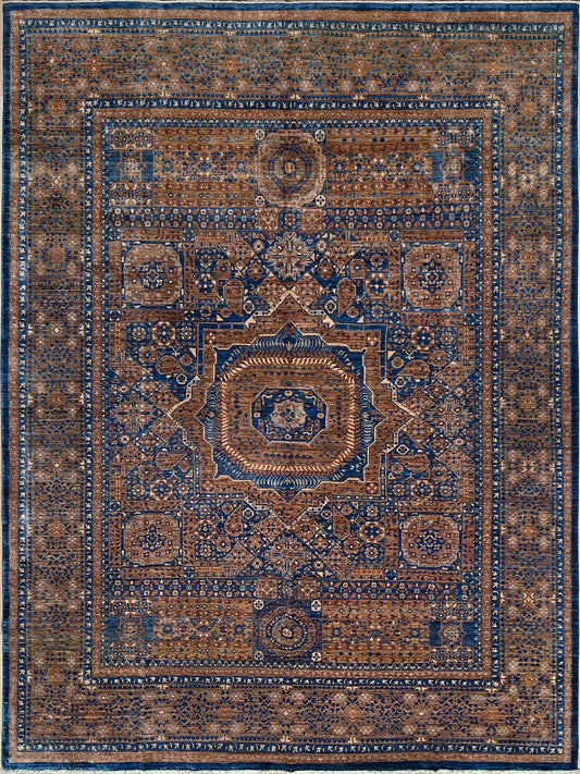 mamluk handmade area rug. 9x12 luxury rug for living room. Luxury rug shop palo alto. Oriental rug shop san francisco bay area.